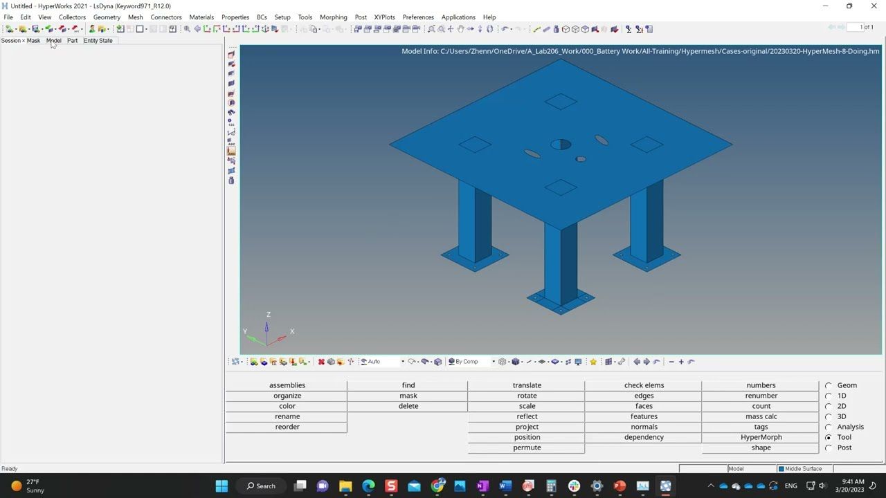 2-HyperMesh -- 2D Meshing 2 - F7- I March 20, 2023