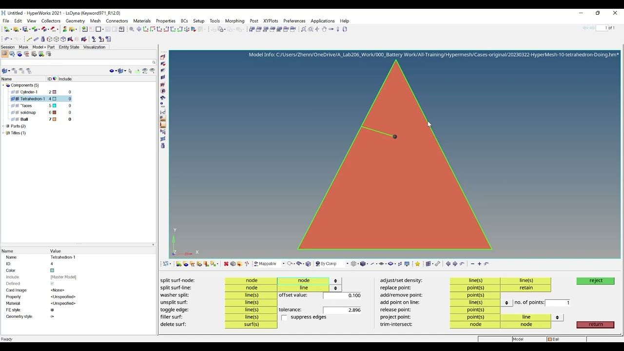 4-HyperMesh -- 3D Meshing--"Tetrahedronl" -- I March 23, 2023