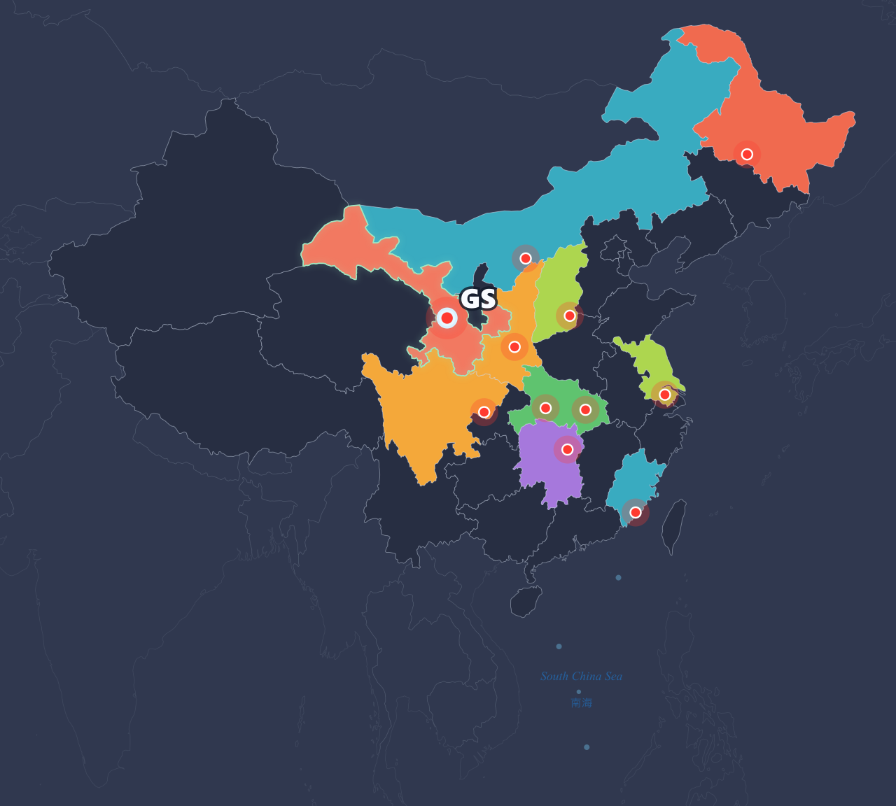 RunCN Map - Gansu · Dark @Arsenan