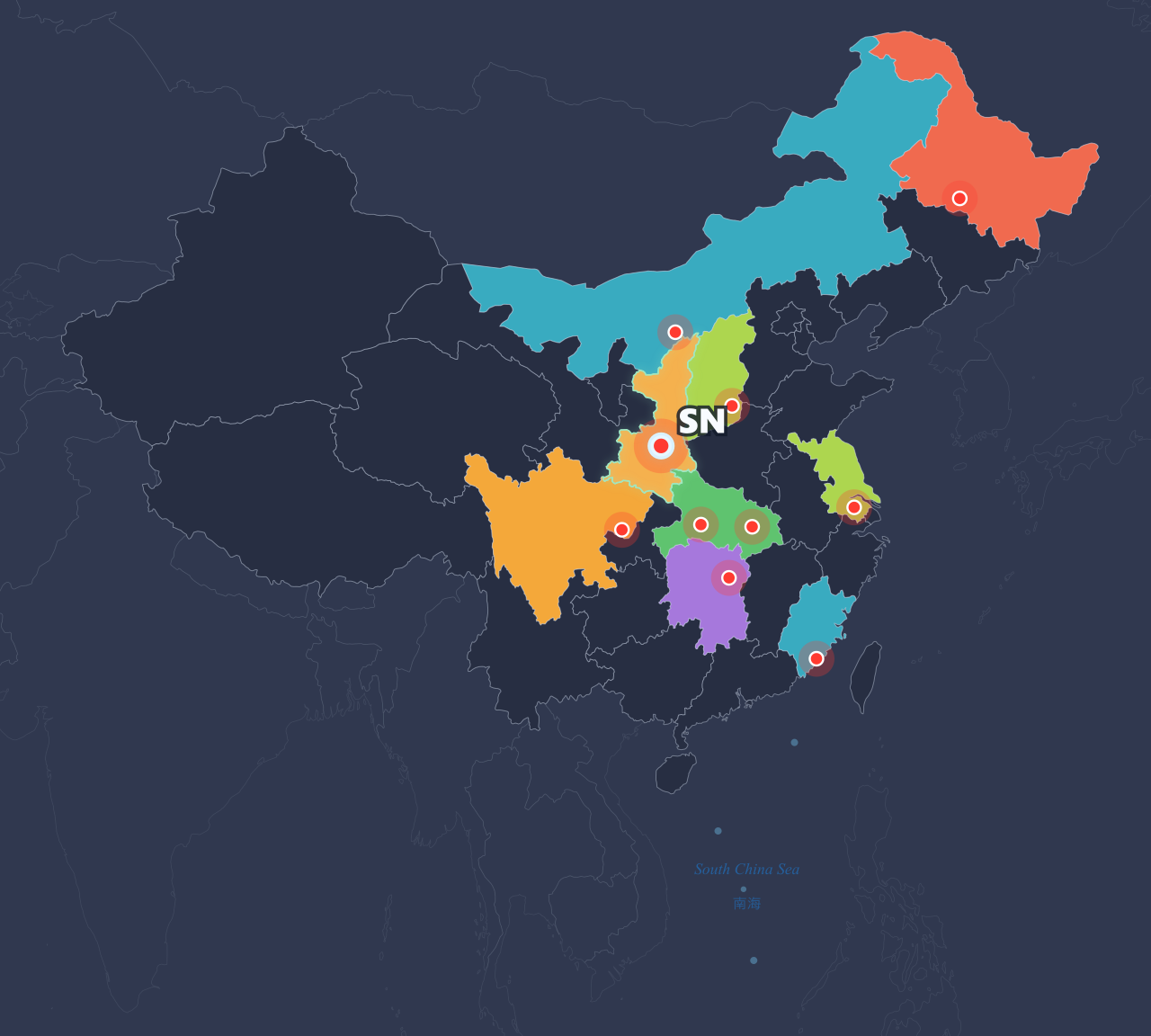 RunCN Map - Shaanxi · Dark @Arsenan