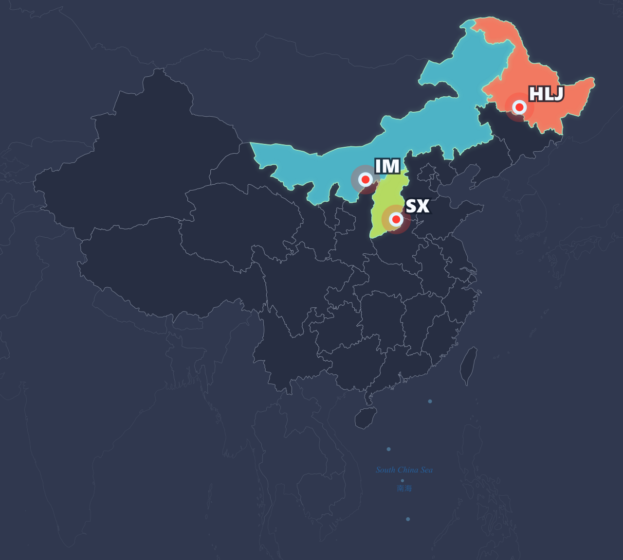 RunCN Map - Heilongjiang · Dark @Arsenan