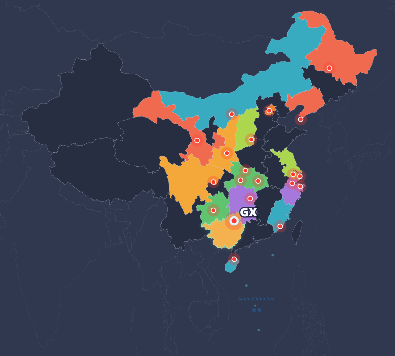 RunCN Map - Guangxi · Dark @Arsenan