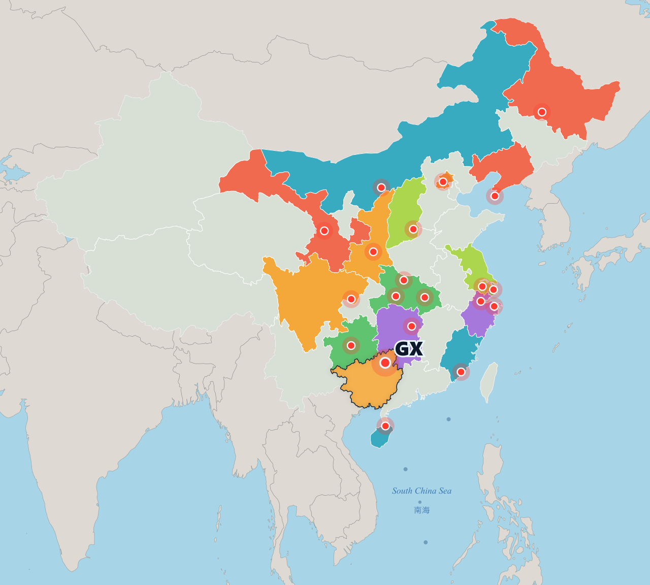 RunCN Map - Guangxi · Light @Arsenan