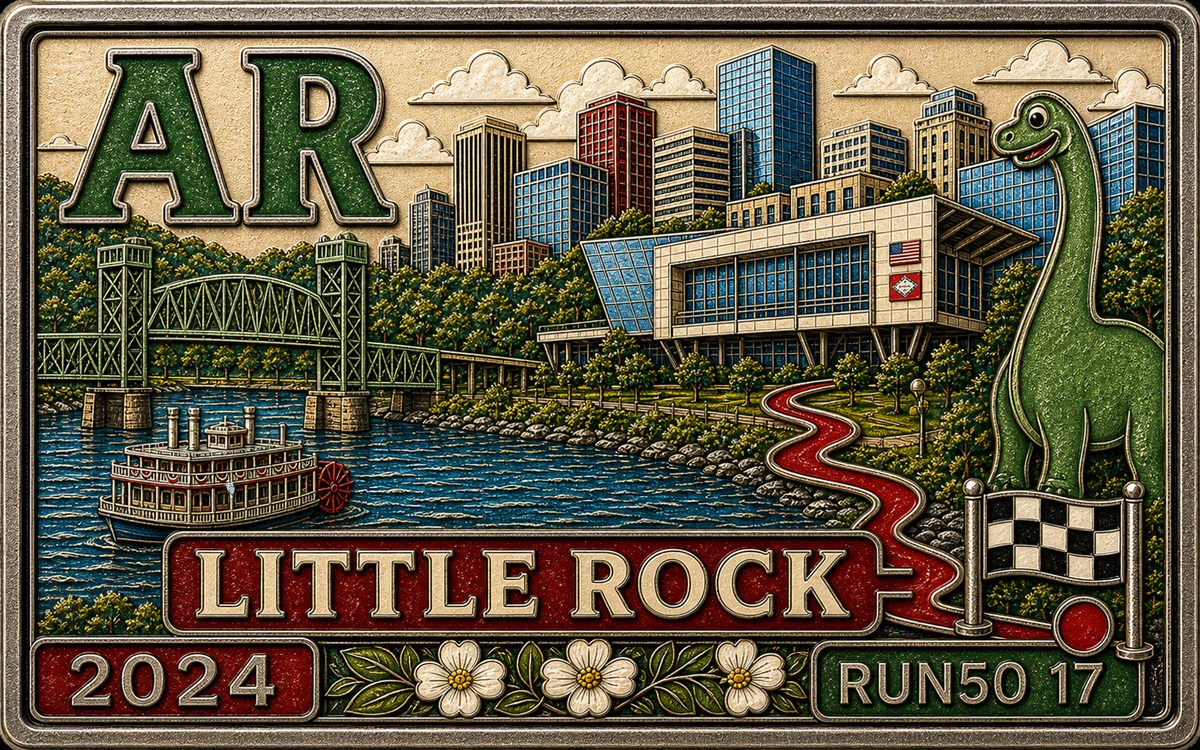 Medal-style Little Rock Marathon cover