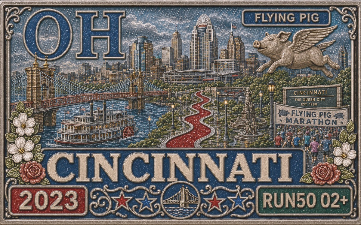 Medal-style Flying Pig Marathon cover