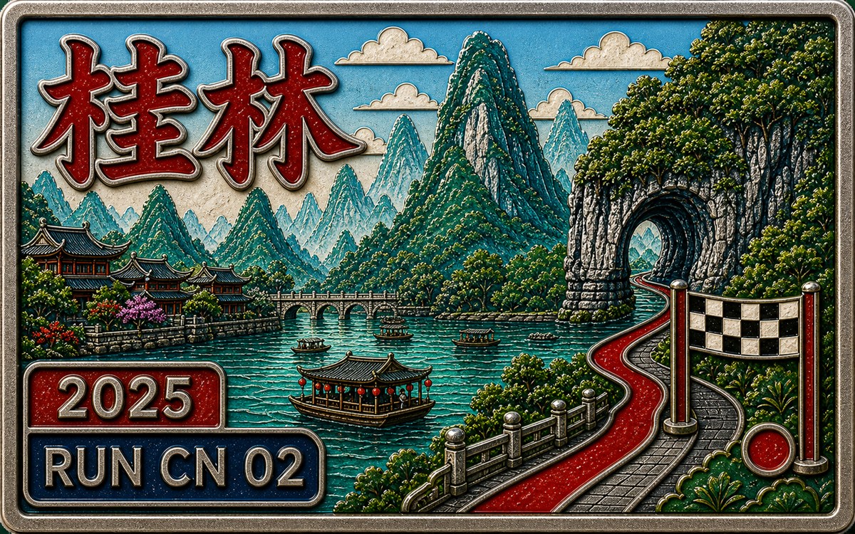Medal-style Guilin Marathon cover