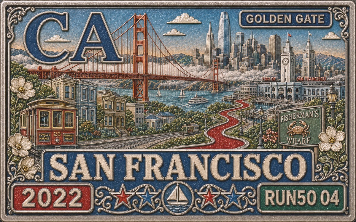Medal-style San Francisco Marathon cover