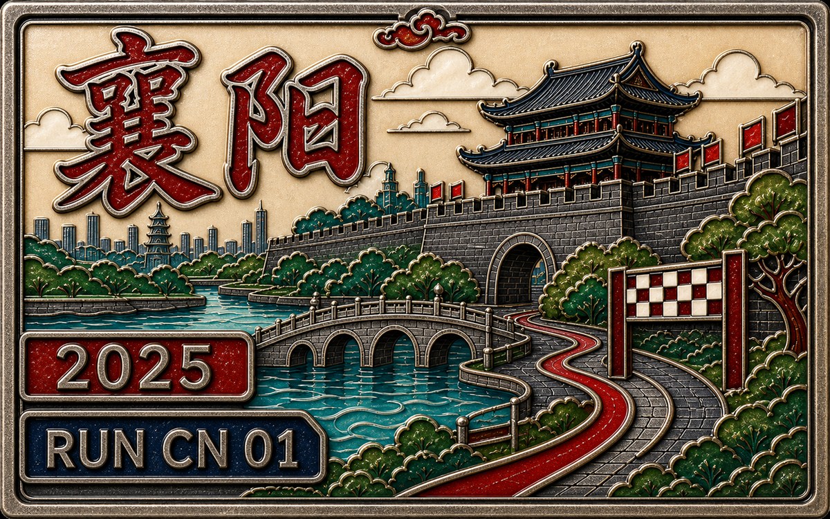 Medal-style Xiangyang Marathon cover