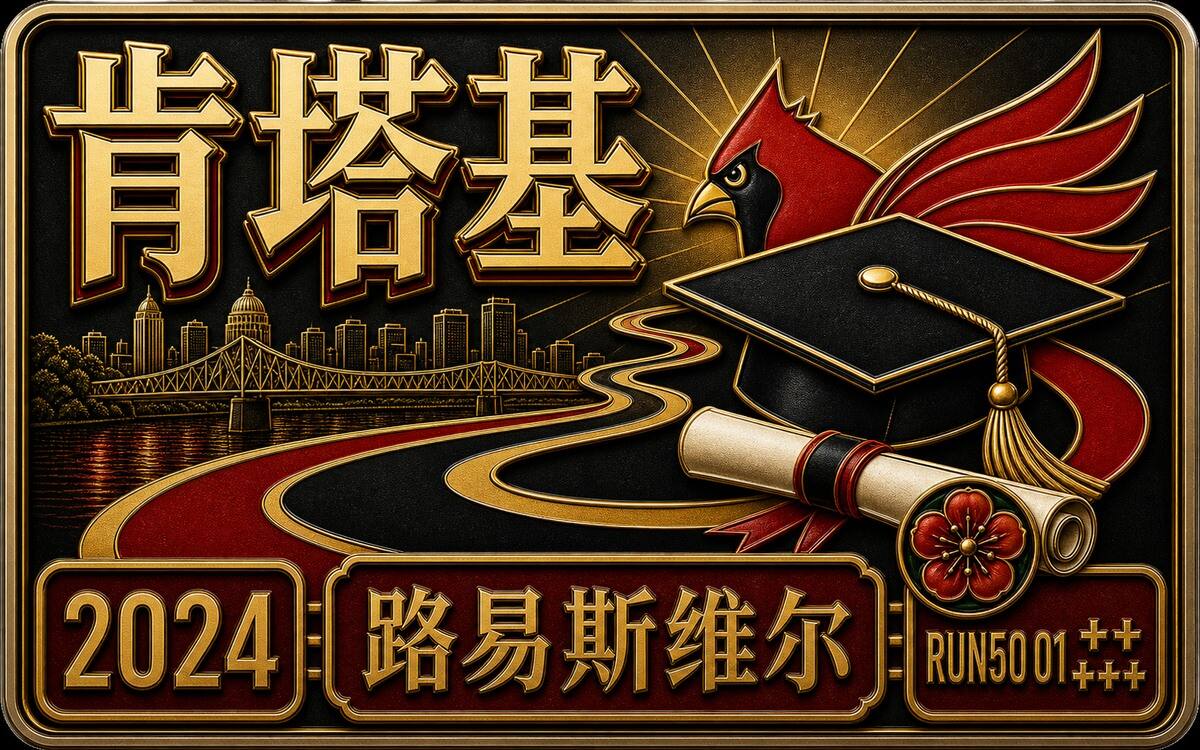 Run50 #第1州番外｜肯塔基#3：路易斯维尔马拉松｜博士收官战，送我一朵小红花封面