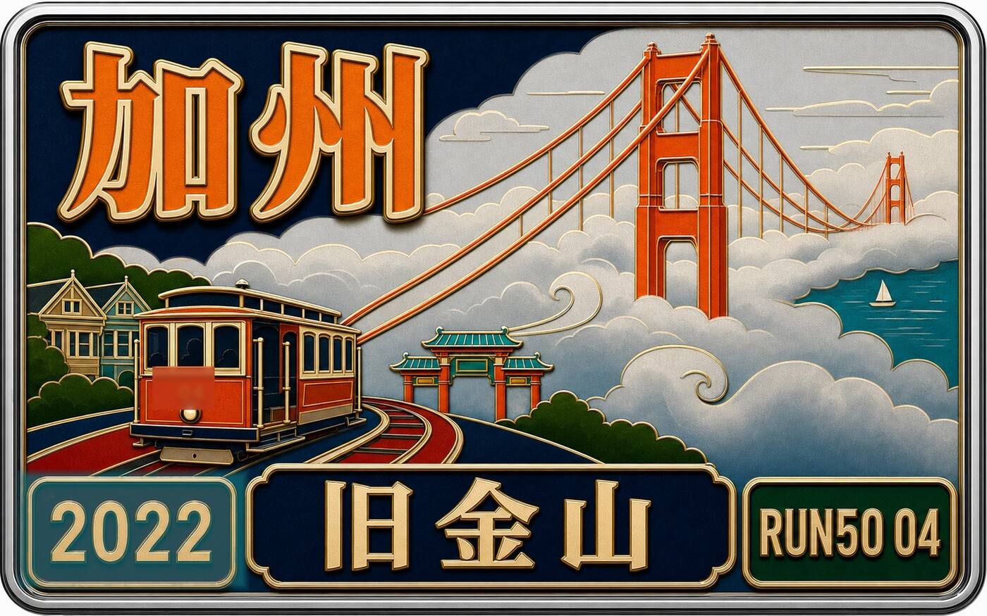 Run50 #第4州｜加州：旧金山马拉松｜流雾之下的金门大桥封面