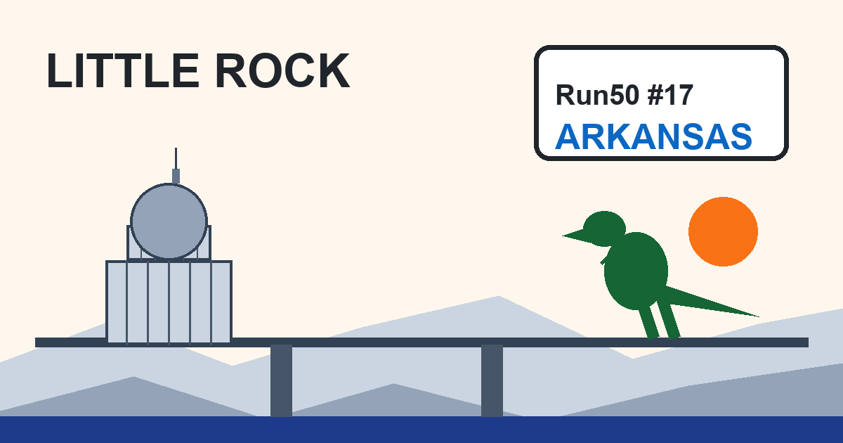 Icon-style Little Rock Marathon cover