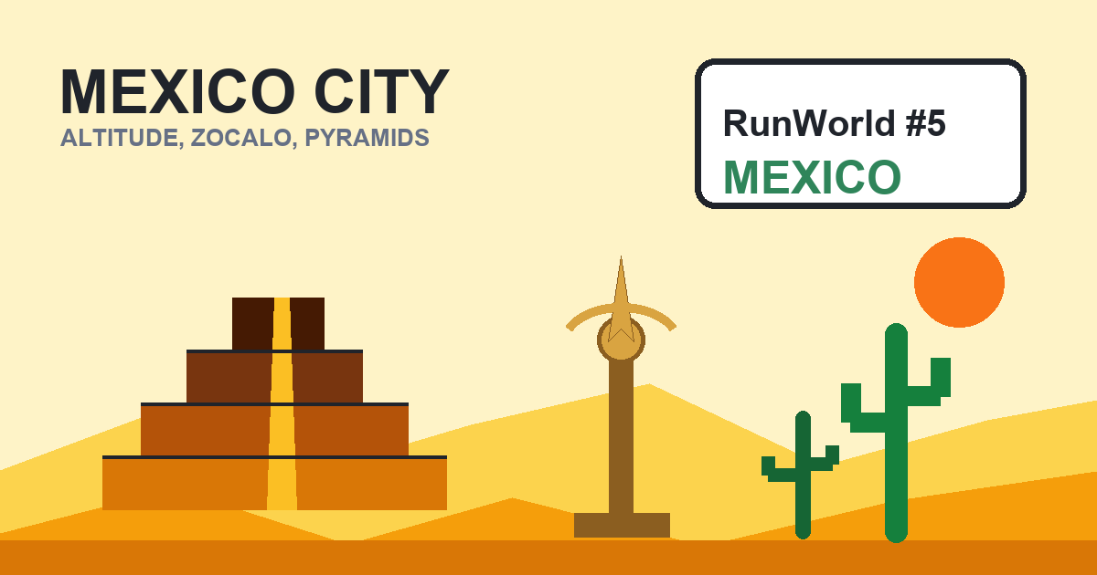 Icon-style Mexico City Marathon cover