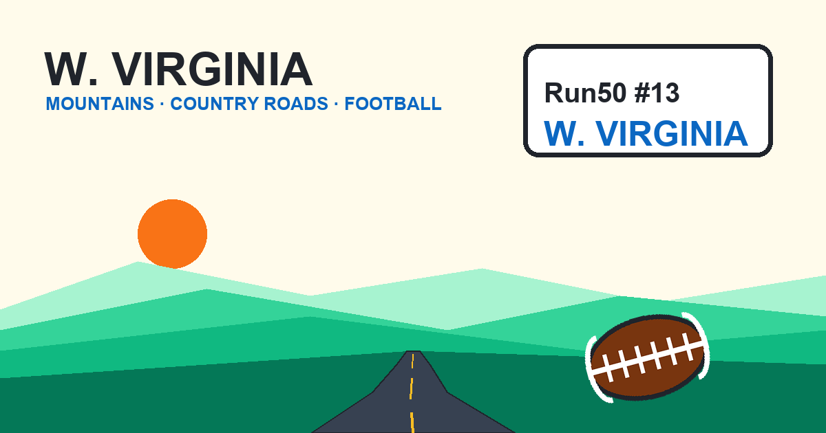 Icon-style West Virginia Marathon cover
