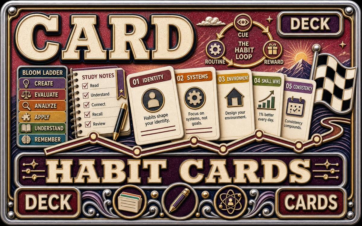 Atomic Habits study cards cover