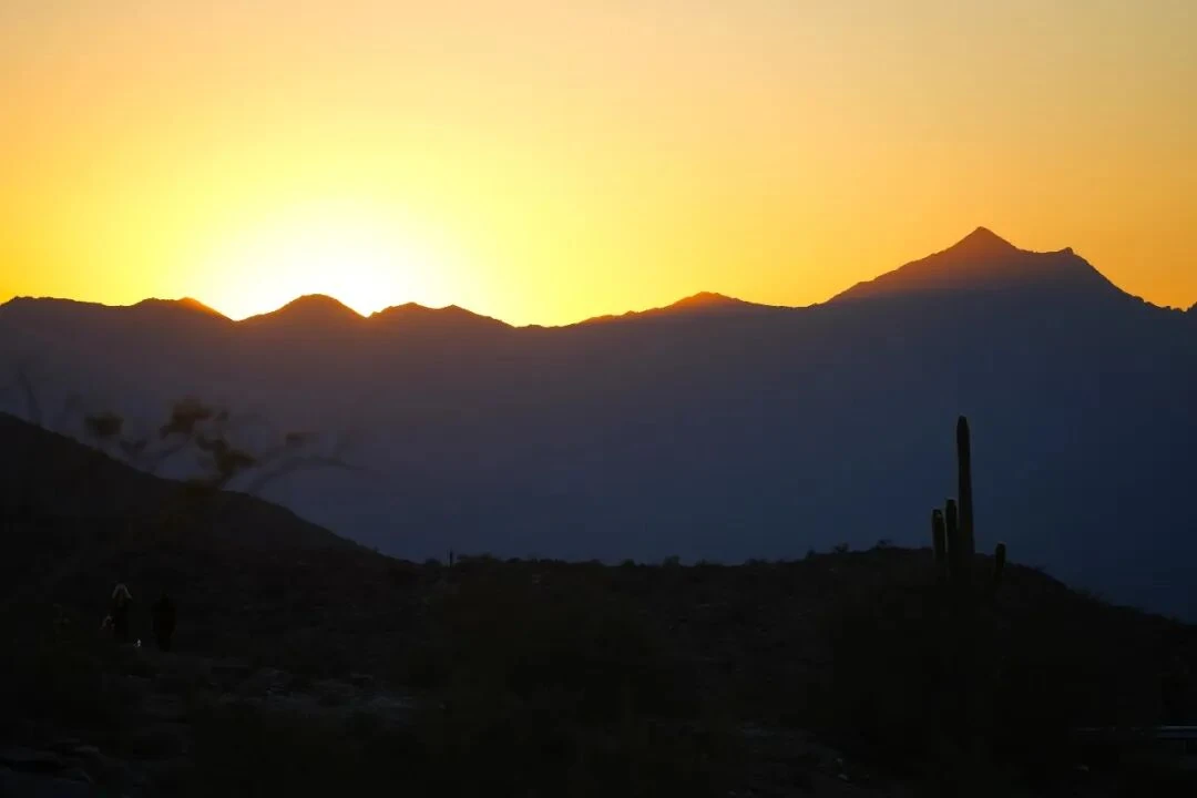 Dusk at the Dobbins Lookout parking area