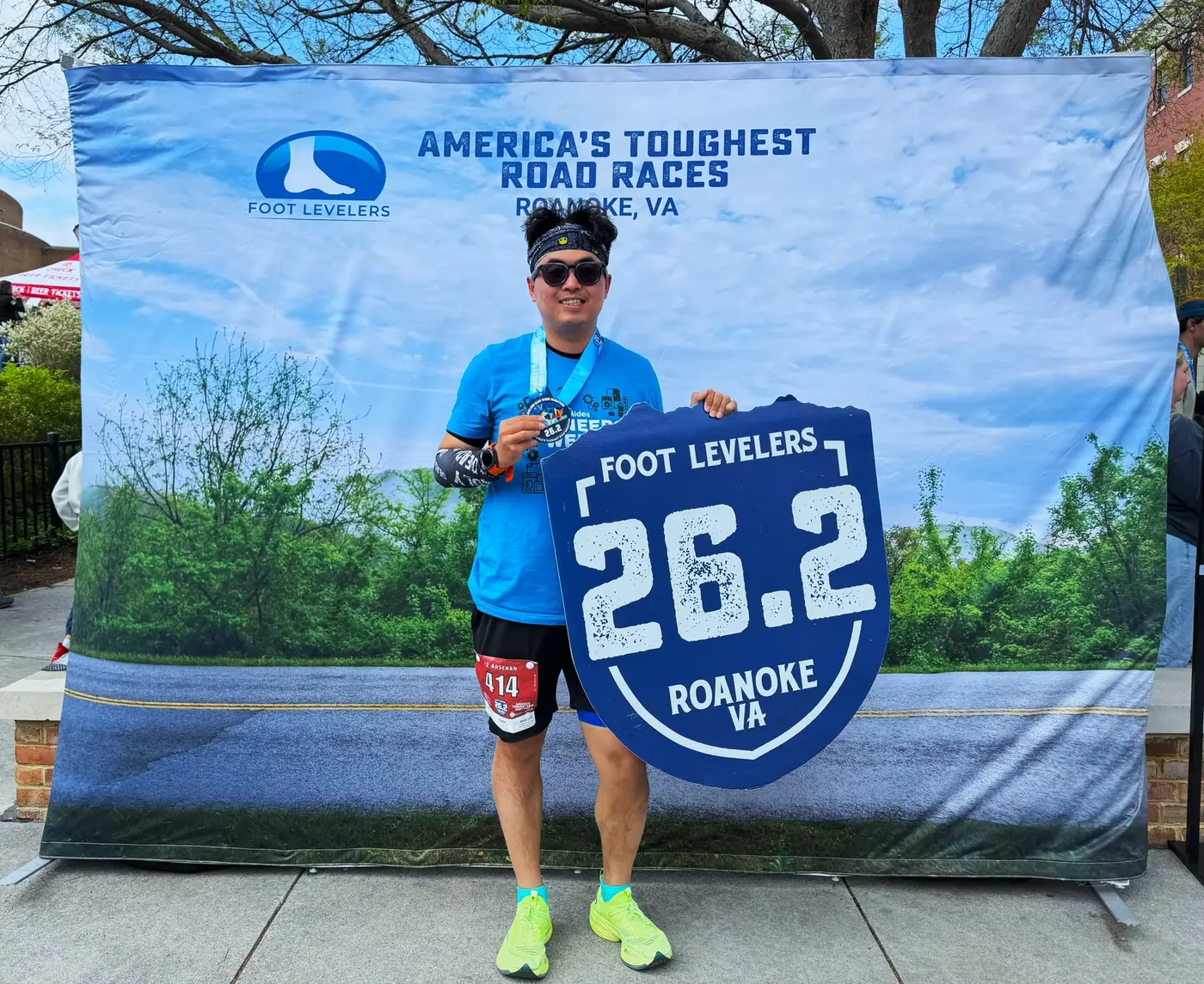 Full marathon medal after the finish