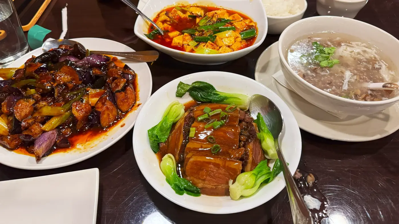 Chinese dinner after the Roanoke hills