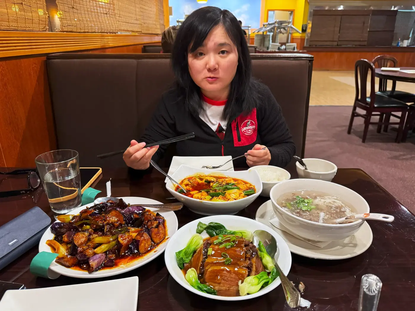 Dinner table after a hard mountain race