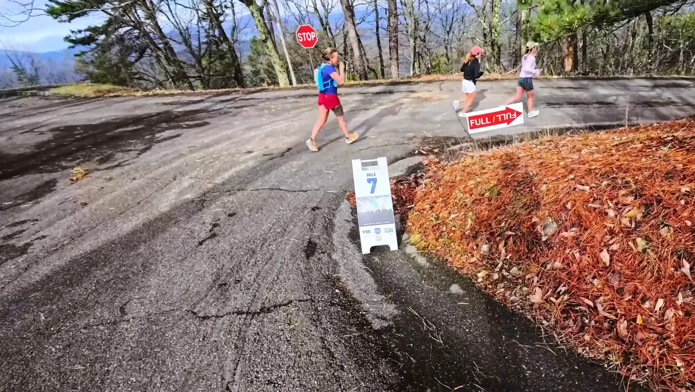 Mile 7 marker on the switchback