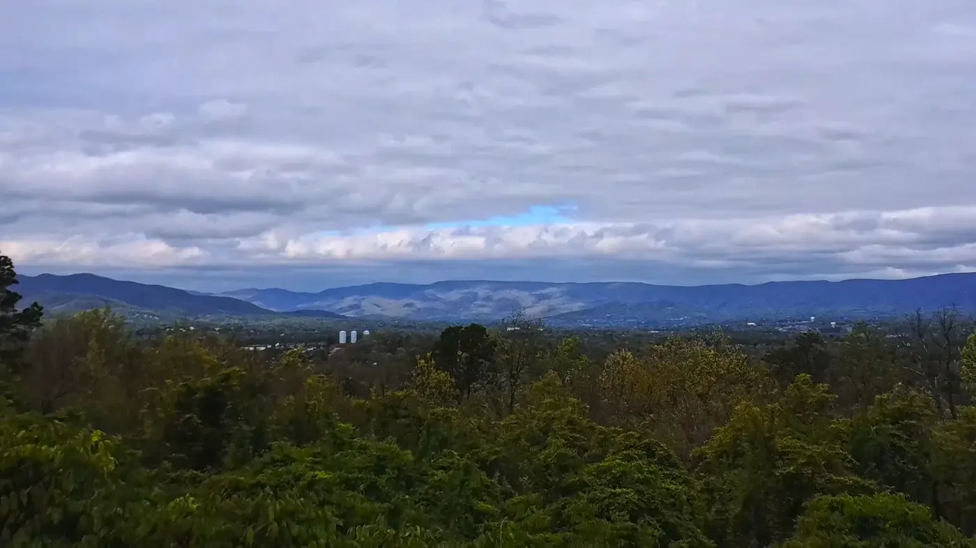Final overlook of the Blue Ridge ridges