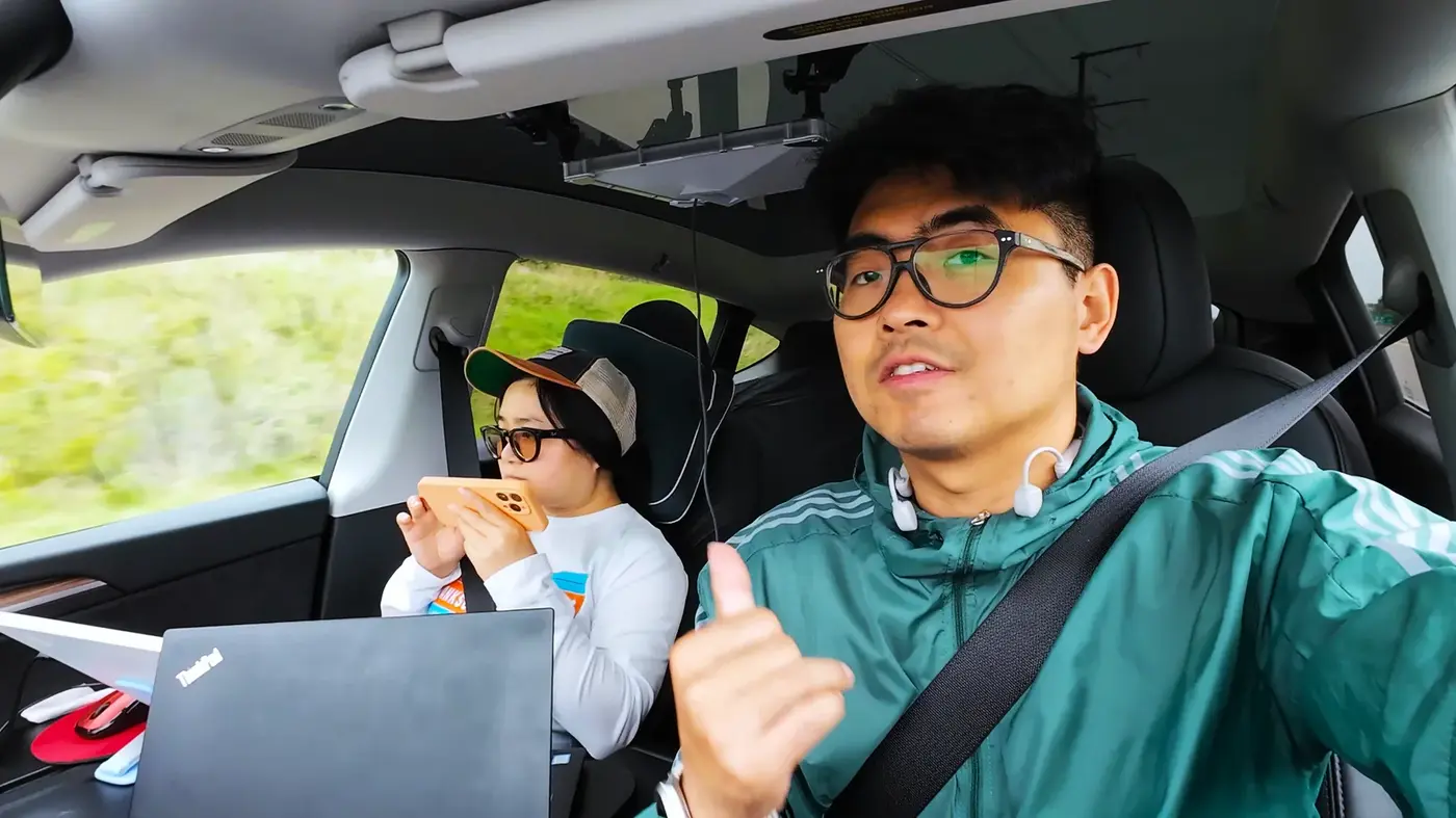 Road-trip snacks in the front seat