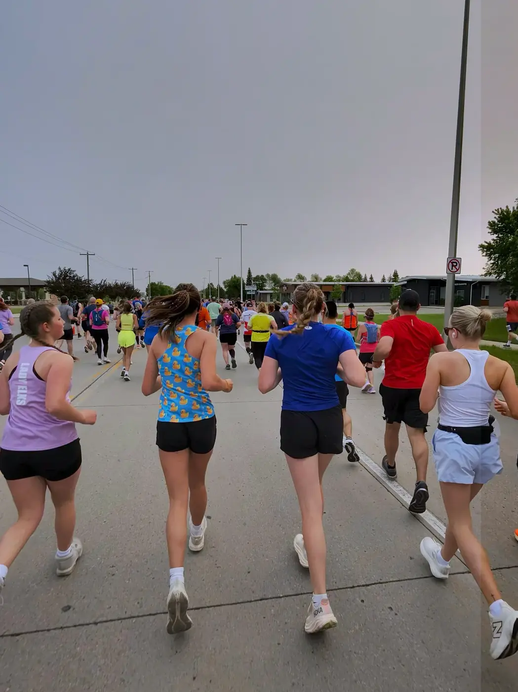 Runners heading out of the FargoDome