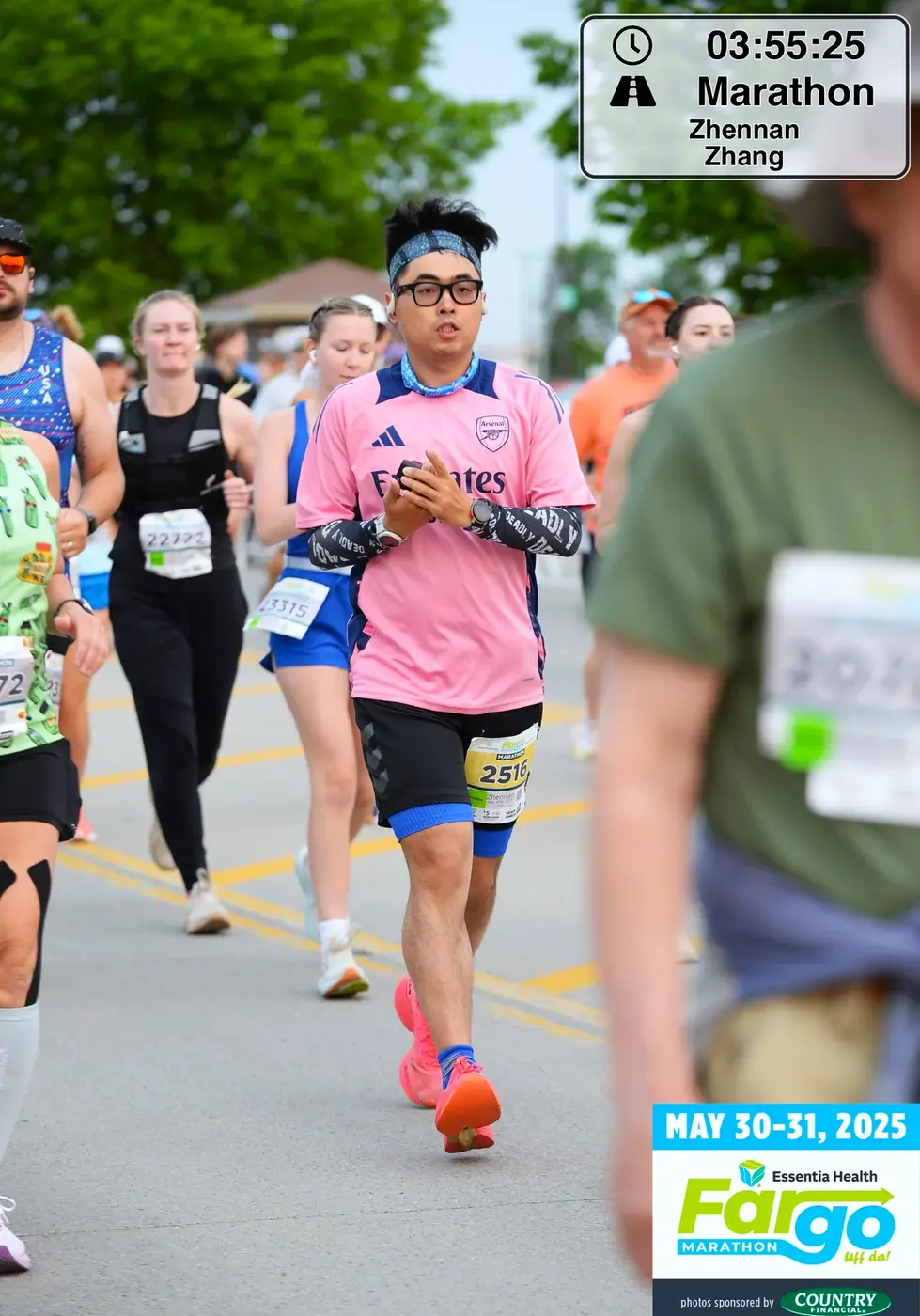 Official race photo in the first miles