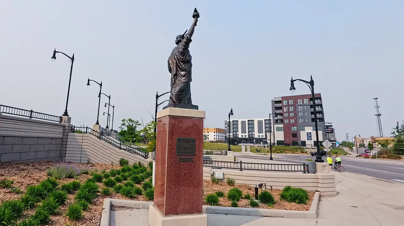 Statue at the bridge entrance