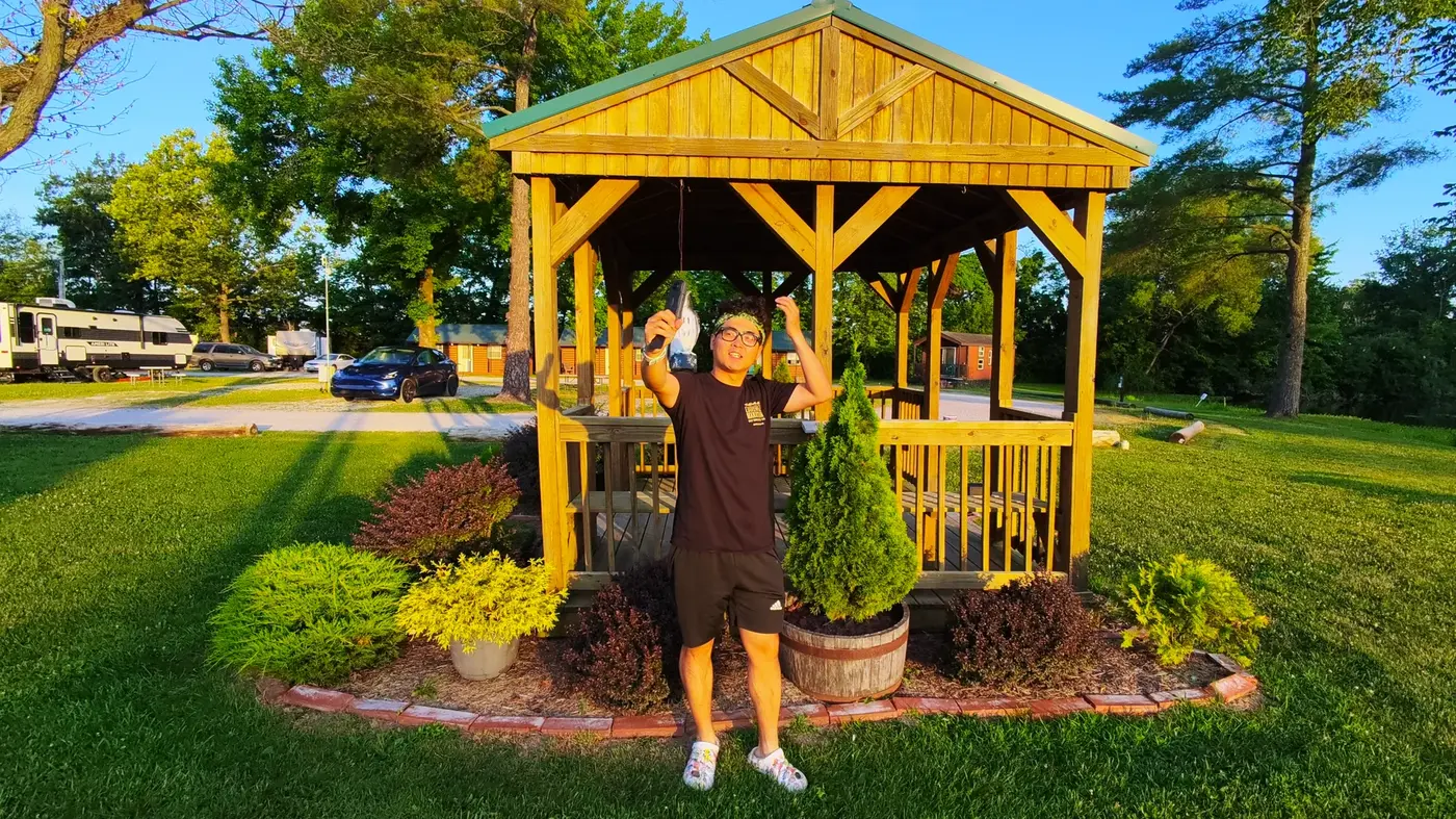 Small gazebo in the campground