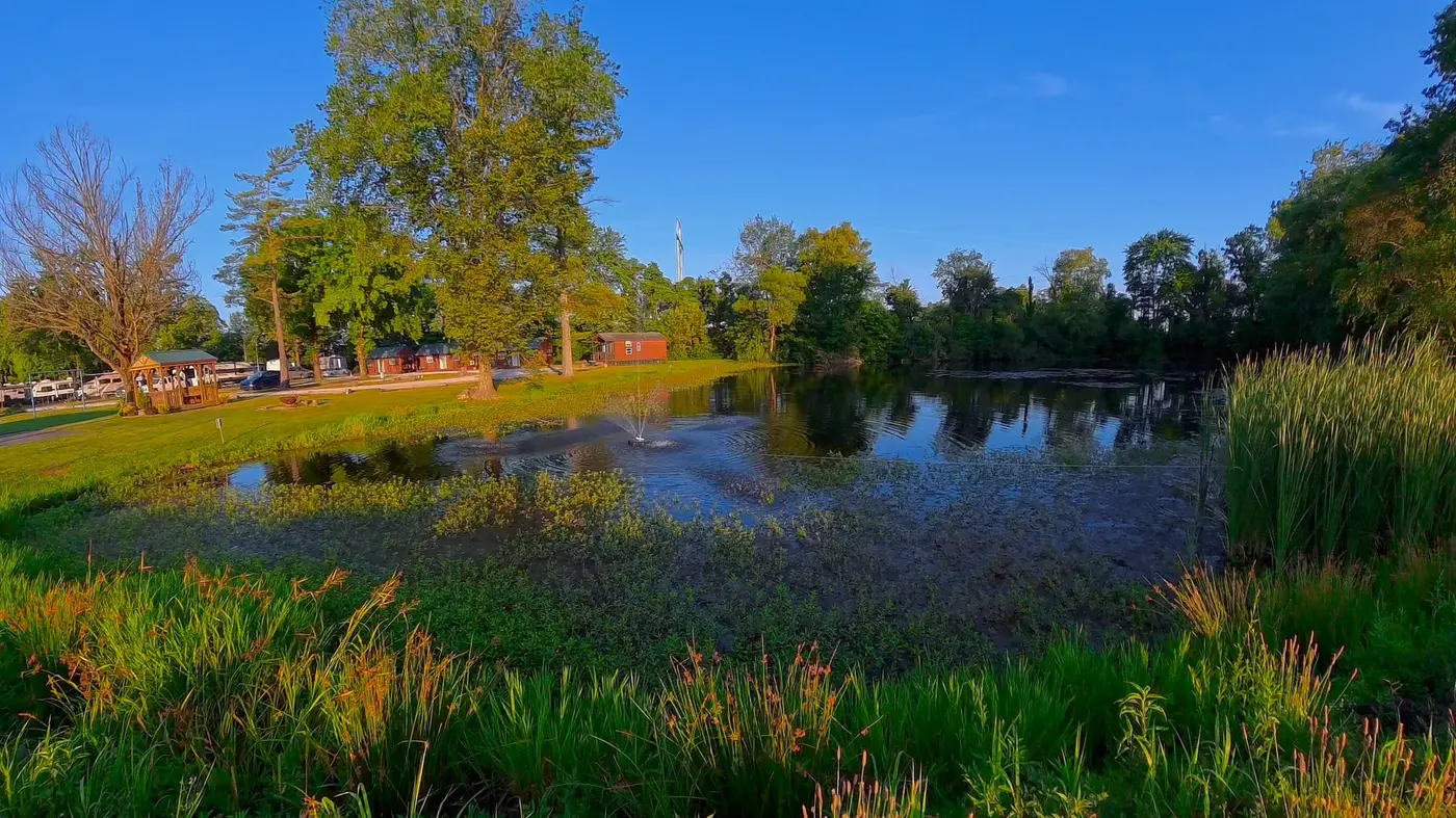 Pond beside the Kansas campground