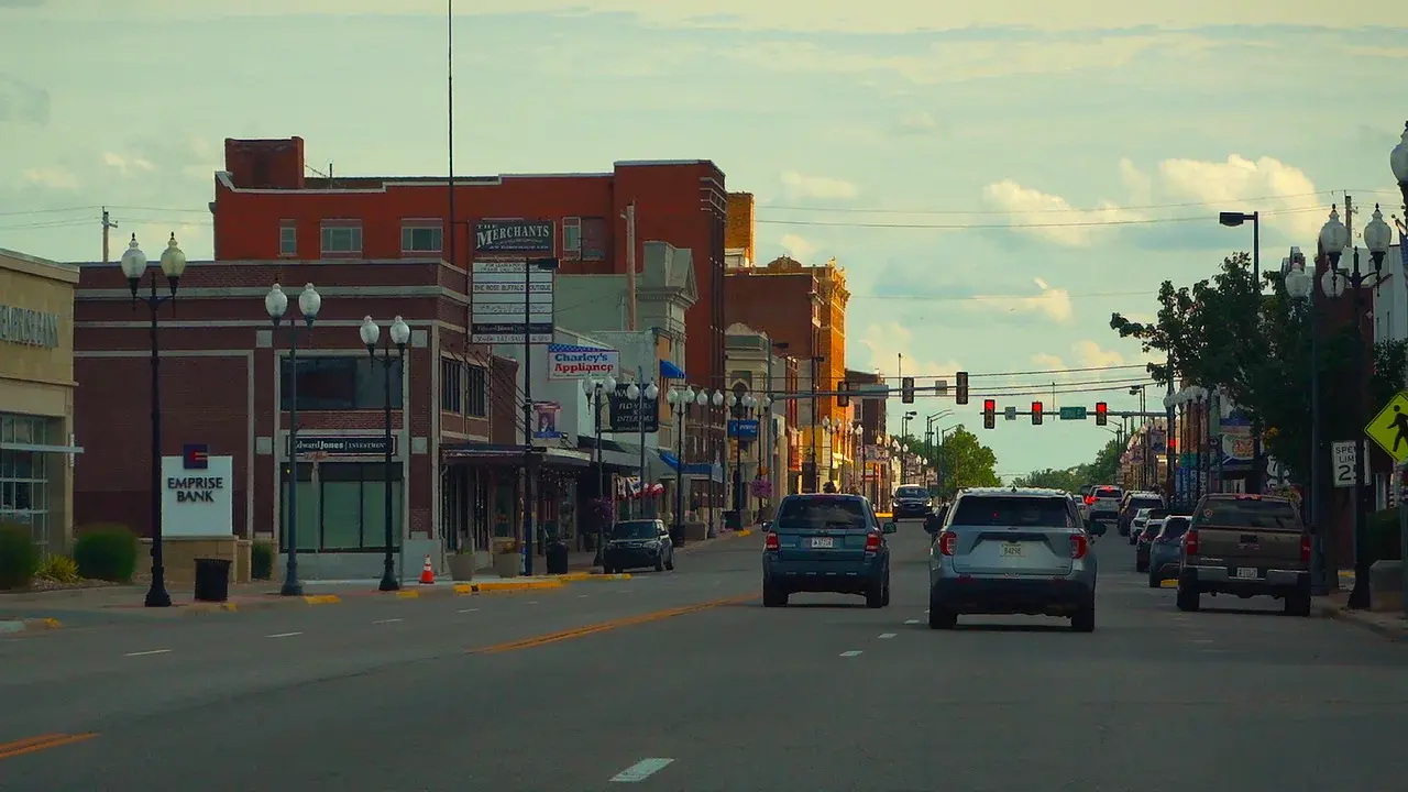 Evening main street in El Dorado