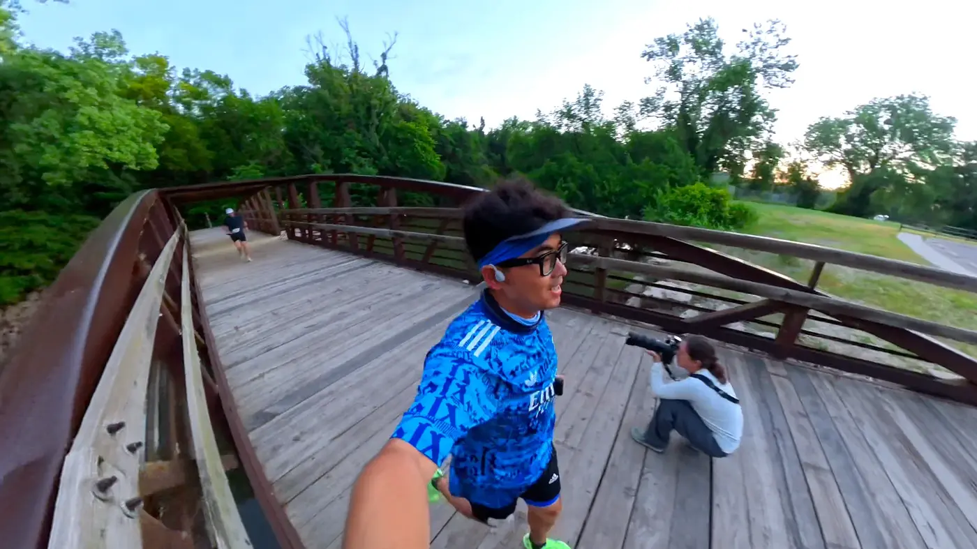 Bridge selfie before the gravel loop