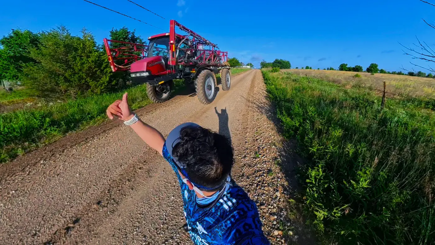 Coke can refill on the hot gravel