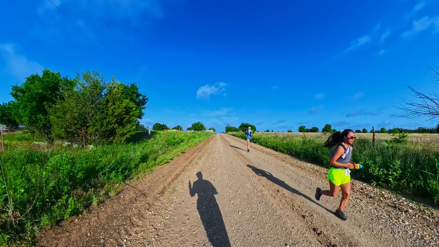 Official solo runner on the prairie