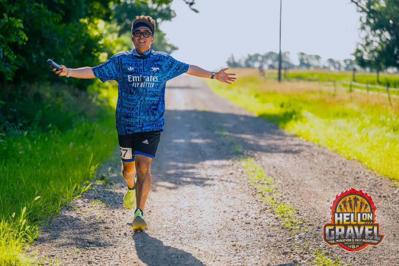 Official arms-out road photo