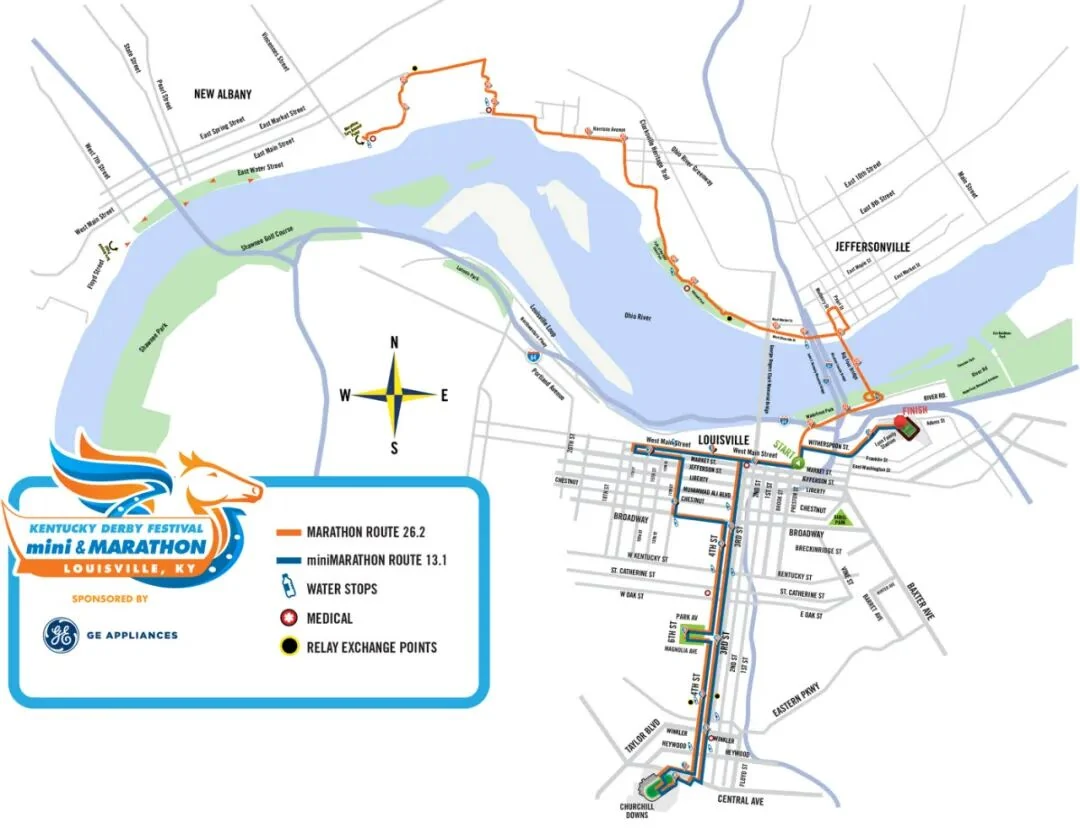 Kentucky Derby Marathon Course