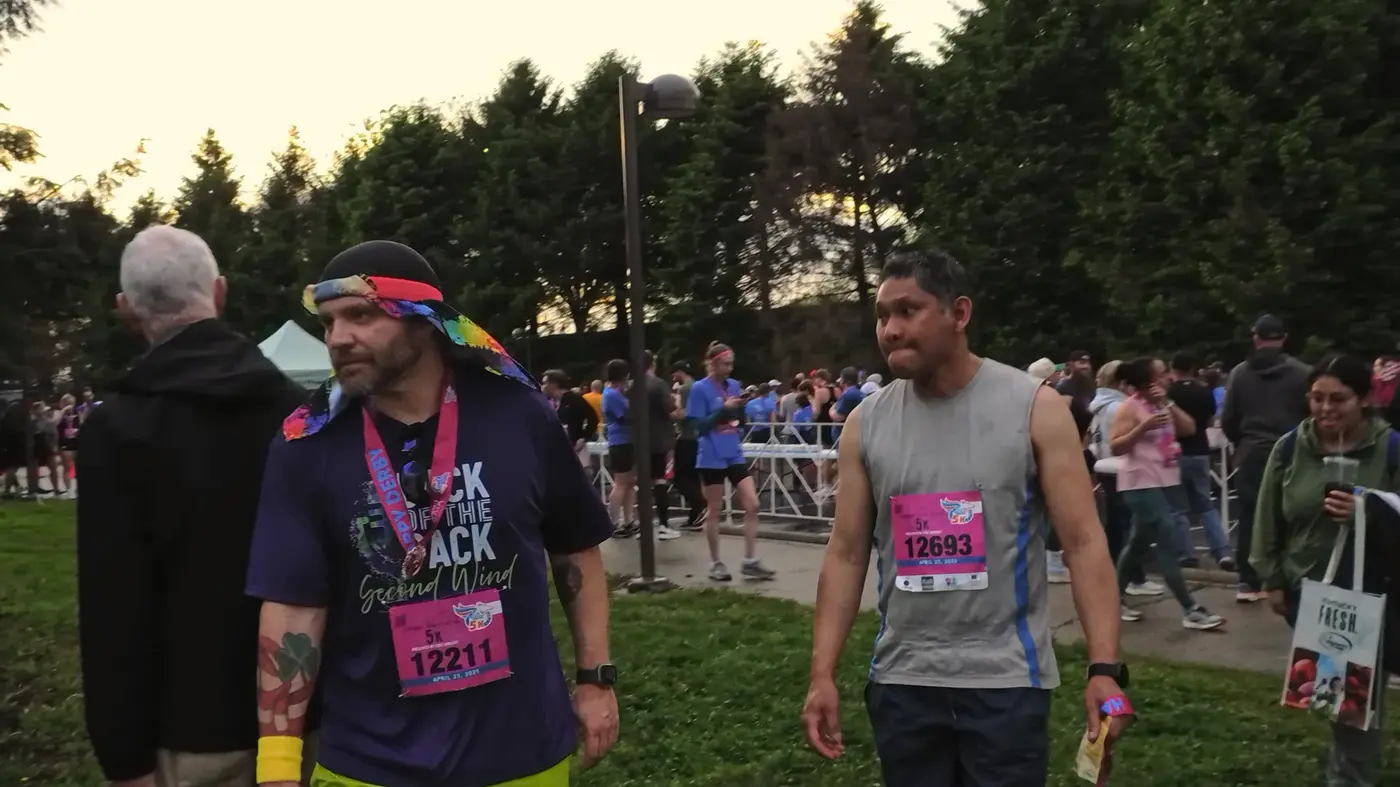 After the 5K in the park crowd