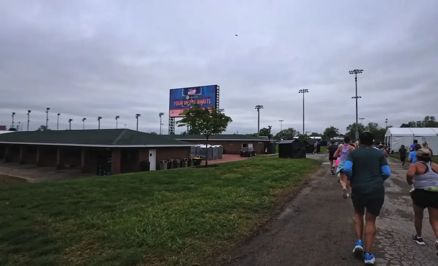 Scoreboard beyond the infield turn
