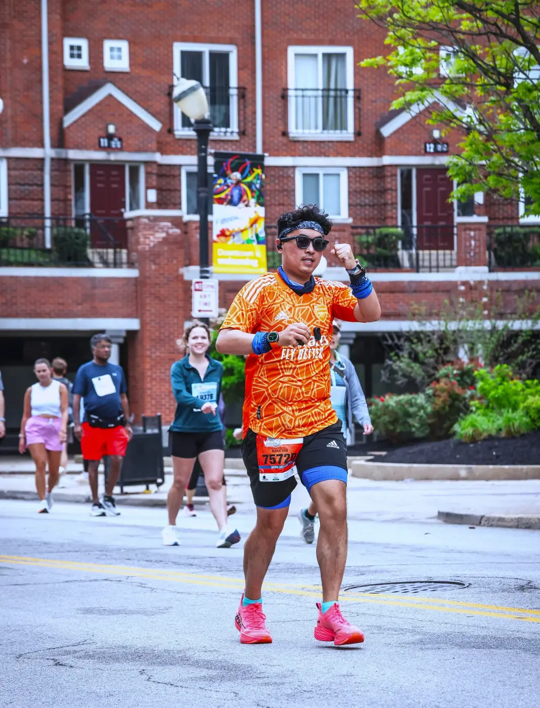 Official stride shot past the brick houses