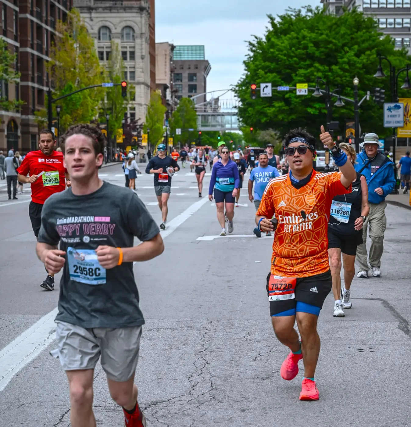 Late downtown miles with the gray sky