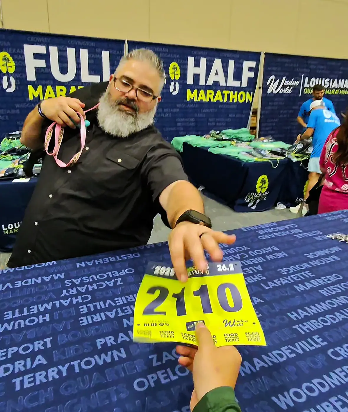 Bib 2110 at the race expo