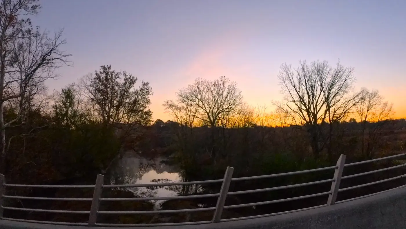 Sunrise and Floyds Fork water from the