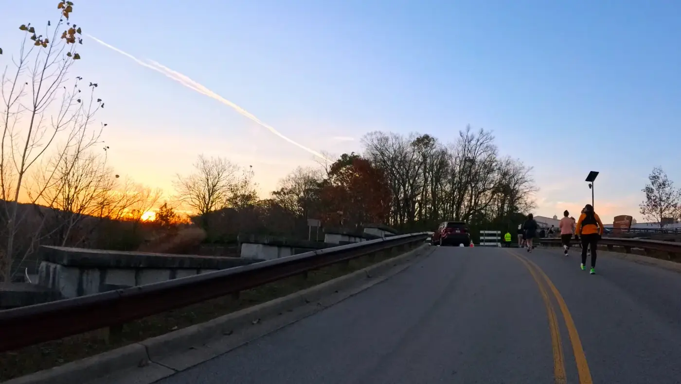 Running into the Louisville morning under