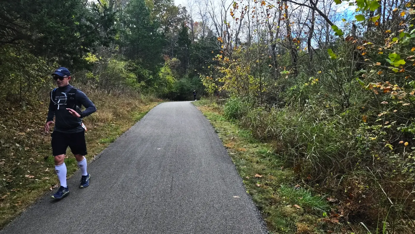 paved path taking runners deeper into the