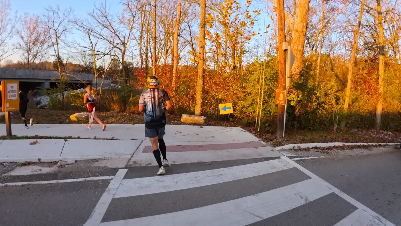 Crossing the road