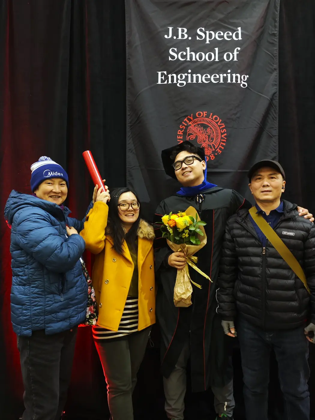 Parents and in-laws witnessing graduation