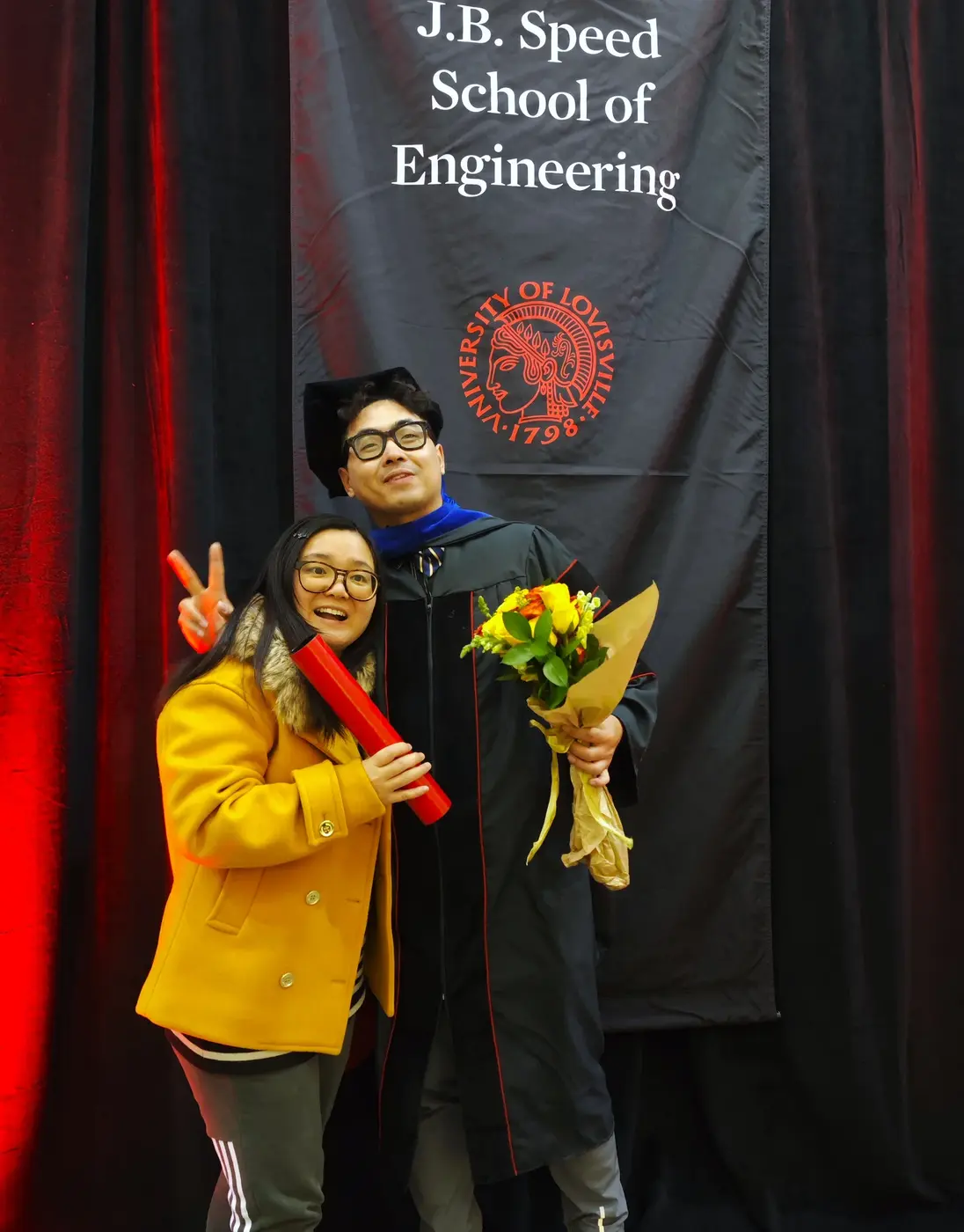 With Siqi in front of the engineering
