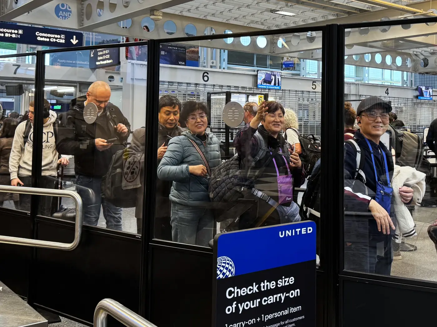 Waving through airport security