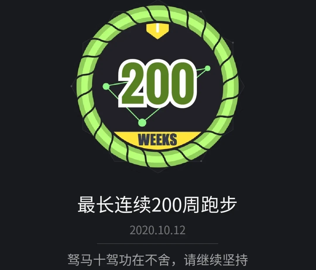 200 weeks by Joyrun
