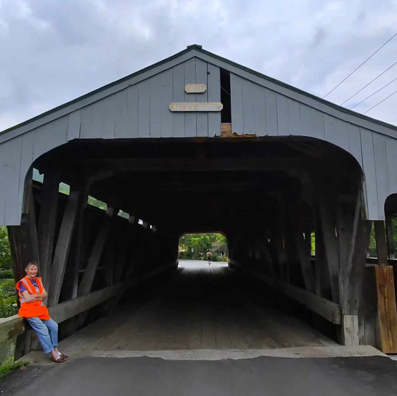 Covered bridge on the course